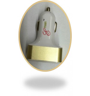 Emaan- 4-in-1 USB Car Adapter - GOLD